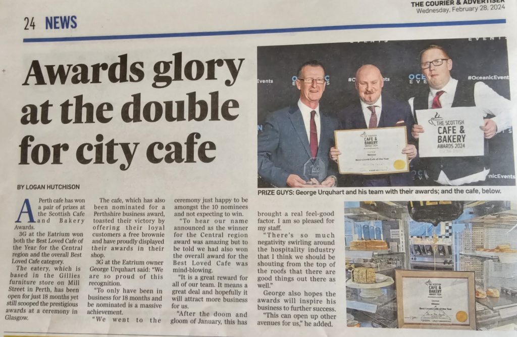 3G win best Caterer award